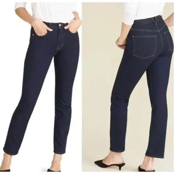 Veronica Beard Dark Night Ryleigh Slim Straight High Rise Blue Jeans EUC Sz 26/2 - Picture 6 of 7